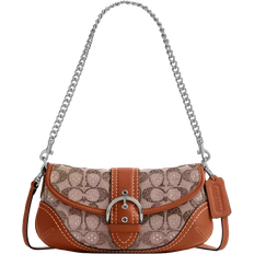 Coach Soho Bag 25 In Crystal Signature Jacquard - Silver/Burnished Amber