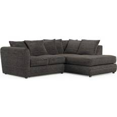 Dunelm Blake Horizontal Jumbo Cord Grey Sofa 211cm 4 Seater