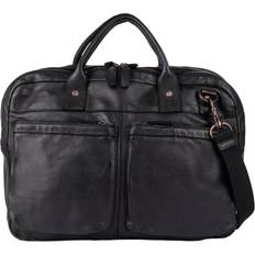 Urban Poets Briefcase Leather 50 cm - Black