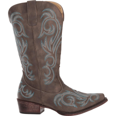 Synthetic Riding Shoes Roper Riley W - Brown Faux Leather 1