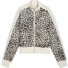 Dam Jackor Puma T7 LEO Luxe All-Over Print Short Track Jacket - White