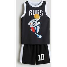122/128 Övriga sets H&M Tunes 2-Delat Basketset - Svart/Looney
