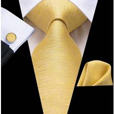 Men - Yellow Ties Shein Mens Tie Fashion Designer Yellow Necktie Cufflinks Set