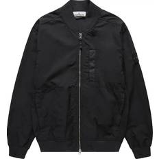 Stone Island Jackets Stone Island Logo Patch Zip Up Bomber Jacket - Black