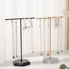 Jewellery Stands Shein T-Shaped Necklace Earring Display Stand Detachable MDF Base - Home