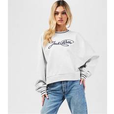 Jack Wills Womens Sport Stripe Crew Sweater - Light Heather