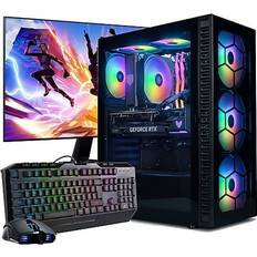MeinPC Gaming PC complete set Intel i5 10600K Nvidia GeForce RTX 3060 12GB - 500GB SSD - 2TB HDD - 32GB Ram Windows 11 WLAN 27" TFT keyboard/mouse
