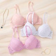 Lingerie Sets Shein Sexy Lace Push-Up Romantic Minimalist Lingerie Set