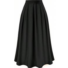 Pleats Skirts Shein Elegant High-Waisted Pleated Skirt - Spring/Summer