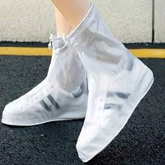 Shoe Covers Shein Zippered PVC White Rain Shoe Covers