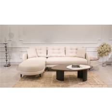 Hörnsoffor - MDF Linento Sufian 3-Sits Med Divan Beige Soffa 3st 3-sits