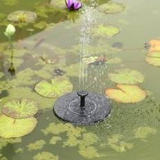 Solar Fountain Pump Bird Bath with 4 Nozzles