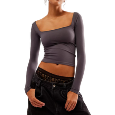Free People Clean Lines Long Sleeve - Vintage Grey