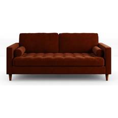 Dunelm Zoe Orange Umber Sofa 204cm 3 Seater