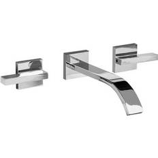Beliani 3 Tap Hole Dual Lever Wall Mounted Basin Mixer