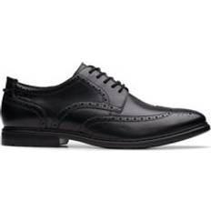 Oxford Clarks Banbury Tip Standard Fit Leather Brogues - Black