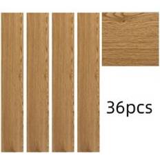 Plastic Flooring Living and Home 36Pcs Brown Self Adhesive Waterproof Flooring 5m²