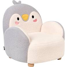 Armchairs Beliani Kids Penguin Upholstered Armchair Grey