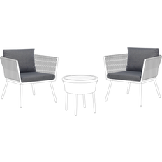 Textiles Beliani Outdoor Cushion Covers Set Grey Chair Cushions Grey