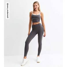 High-Waisted Active Leggings - Dark Grey