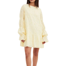 NA-KD Dress with Sleeve Details - Light Yellow
