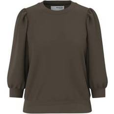 Sweatshirt Puffürmel Damen - Braun