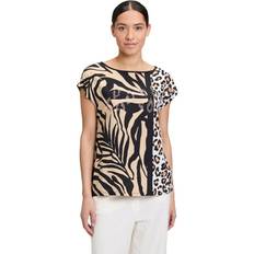 Unisex - Viskose T-shirts Betty Barclay Casual Skjorte Med Dyreprint Og Glimmersten - Brun