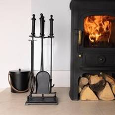 Fire Companion Sets Charles Bentley Lilac Fireside Companion Set Iron Frame Aluminium Handles