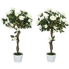 Set of 2 90cm Rose Tree White