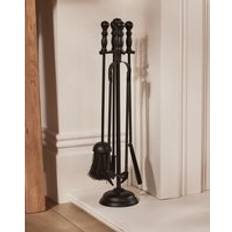 Fireplaces Dibor Vintage Black Freestanding Fireside Companion Set 5pcs