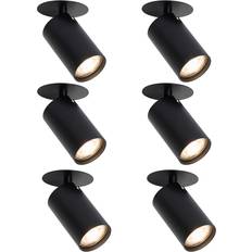 QAZQA Spotlights QAZQA Set of 6 Modern Recessed Spotlights 50mm Spotlight