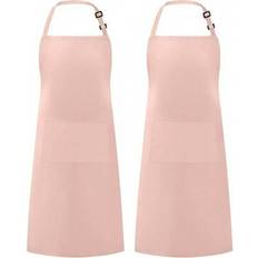 Aprons Shein Syntus Adjustable Bib Apron Waterdrop 2 Pack - Black