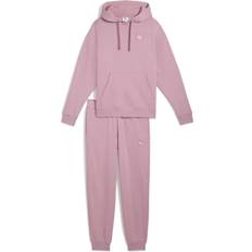 Puma Sovplagg Puma Loungewear Fleece Sweat Suit Poised Pink