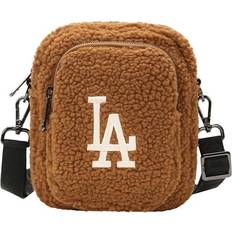 Brown - Women Messenger Bags MLB Los Angeles Dodgers Polar Fleece Wool Messenger Bag - Brown