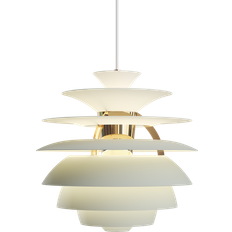 Louis Poulsen PH Snowball Dusty Green/Brass Pendellampa ∅ 40cm