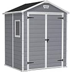Keter Manor Outdoor Plastic Garden Storage Shed 6 x 5 ft (Building Area )