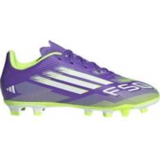 Purple Football Shoes Children's Shoes adidas F50 Club Firm Ground Football Boots - Purple Rush/Cloud White
