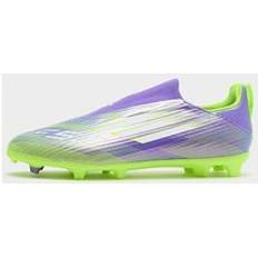 Purple Football Shoes Children's Shoes adidas F50 League Laceless Firm Multi-Ground Boots - Purple Rush/Cloud White
