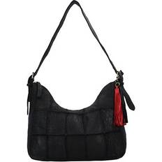 Leather - Women Messenger Bags Taschendieb Wien Malvengasse Shoulder Bag Leather - Black