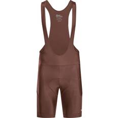 Jack Wolfskin Morobbia BIB Cycling Shorts With Braces - Dark Rust