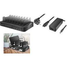 LogiLink USB-C Laddstation 10 Port 6st USB-C 4st USB-A PD QC3.0 120W