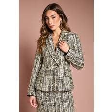 Flare Blazers Coast Sequin Tweed Fitted Blazer Mono