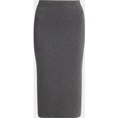 Tom Ford Cashmere Cotton Blend Midi Skirt - Grey