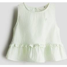 24-36M Blouses & Tunics Children's Clothing H&M Peplumshirt aus Baumwolle - Hellgrün/Gestreift