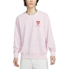 Nike Pink Jumpers Nike Club French Terry Crew Neck Sweatshirt - Pink Foam