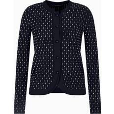 Emporio Armani Cardigans Emporio Armani Polka-dot viscose-jacquard plain-knit cardigan