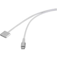 Renkforce USB-C Kabel 2.0 M Vit Magnet