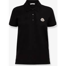 Polo Shirts Moncler Cotton Polo Shirt With Iconic Patch - Black