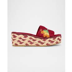 Läder Espadriller Valentino Garavani Bribri Raffia Leather Espadrilles