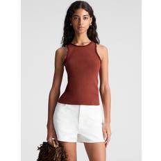 V-Neck Tank Tops A.L.C. Bead-Trim Tank Top - Deep Sequoia